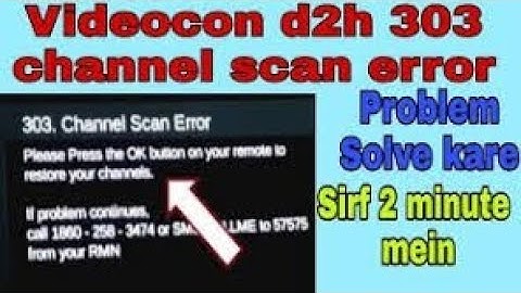 Channel scan problem Resolve Videocon d2h. #dthtechnicalhelp #videocond2h