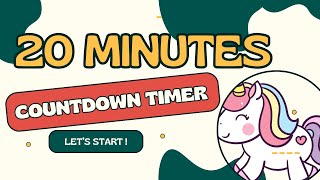 UNICORN COUNTDOWN ! 20:00 🦄 Unicorn timer from 20 minutes to zero in minute and second / 1.200"' - 0