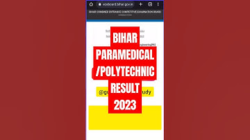 Bihar polytechnic/paramedical result 2023 |bihar polytechnic result check|| #shortsfeed #shortsvideo