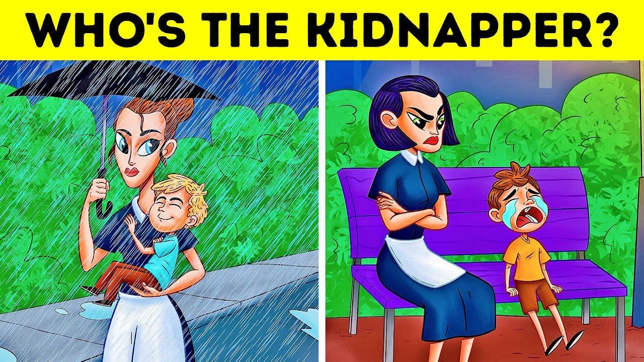 WHO'S THE KIDNAPPER? 😨 24 Riddles On Crime And Picture Puzzles With ...