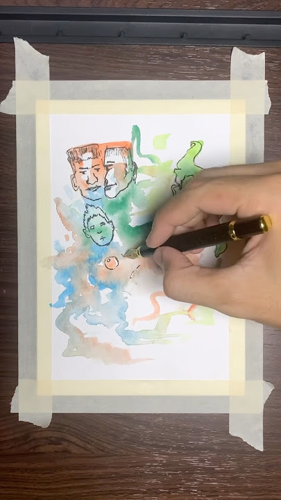 Sharpen imagination. Watercolor painting #art #artist #shorts #shortvideo