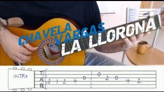 "La llorona" (Chavela Vargas). Video + TAB chords