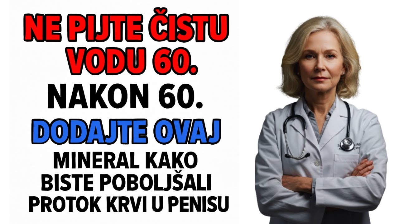 Ne pijte čistu vodu nakon 60. Dodajte OVAJ mineral kako biste poboljšali protok krvi u penisu.
