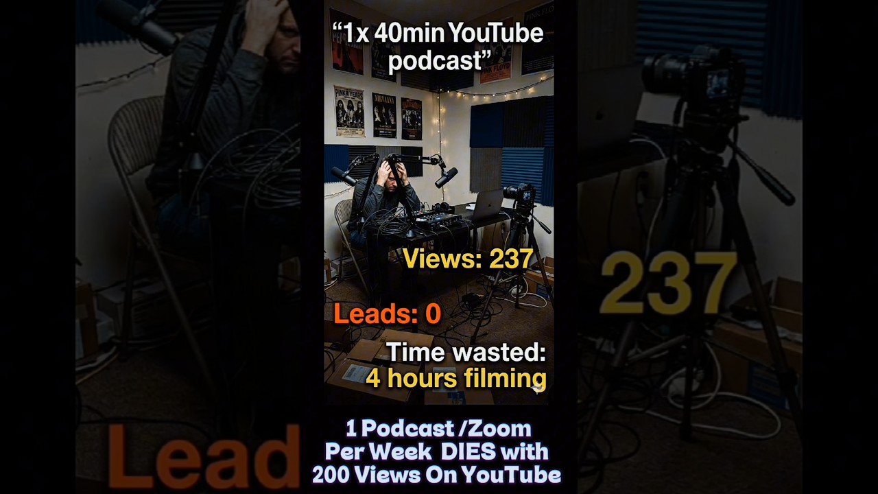 40min podcast = 237 views + 0 leads 😬