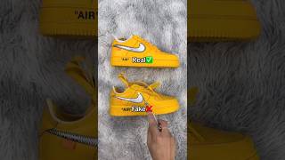 Real Vs Fake Yellow Off-White Air Force 1 #sneakerhead #sneakers #viral
