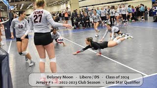 Delaney Moon #1 Libero Volleyball Highlights Lone Star Part 1 #volleyball #delaneymoon