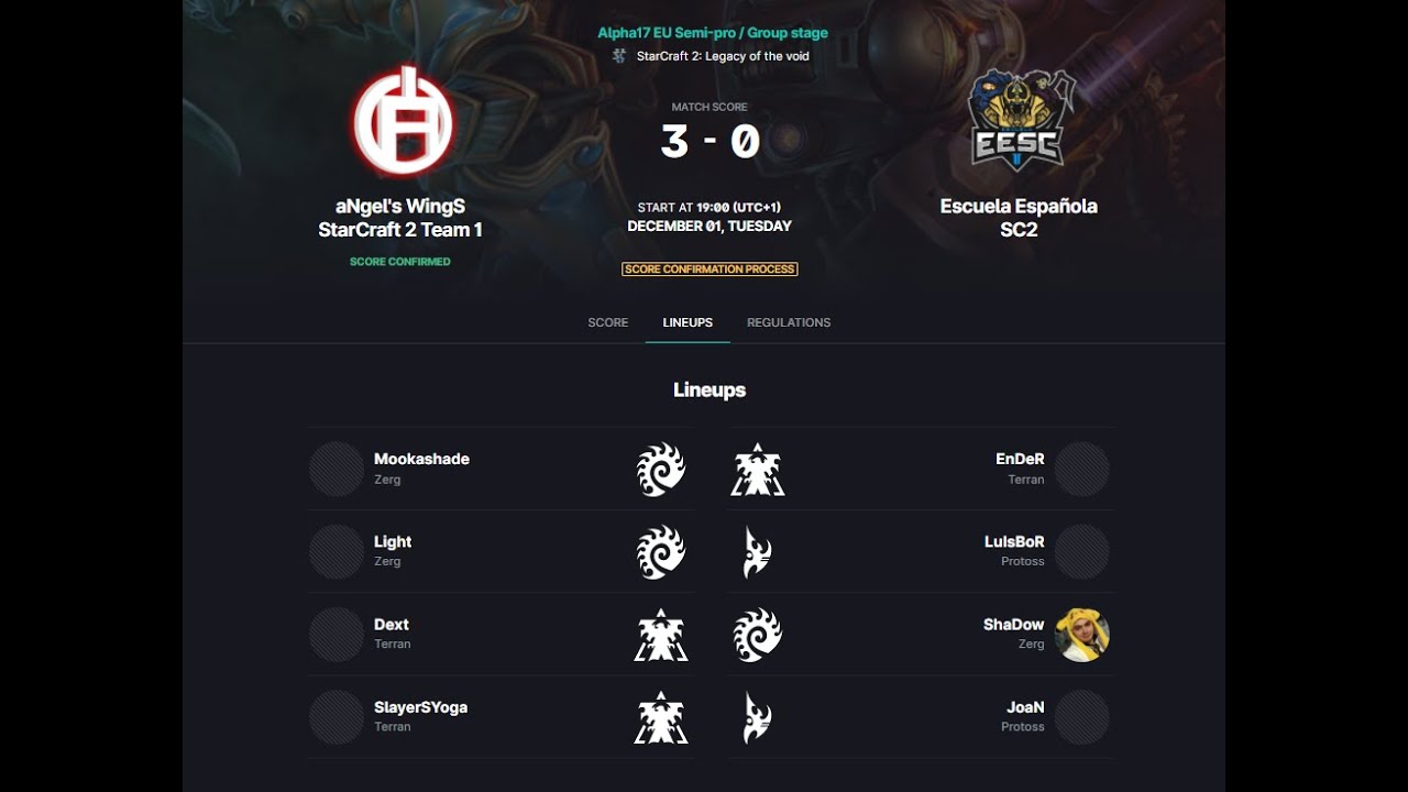 AlphaSC2 : aNgel's WingS vs EESC