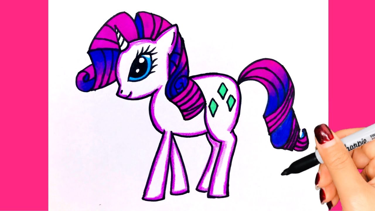 Hướng Dẫn Vẽ Pony/How To Draw Rarity My Little Pony/ Thư Vẽ - Youtube