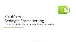 PlanMaker Bedingte Formatierung ausgewählter gleicher Werte