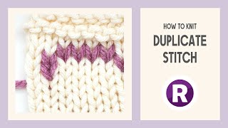 How to Knit: Duplicate Stitch Colourwork | Add Stitches of a Different Colour | Swiss Darning