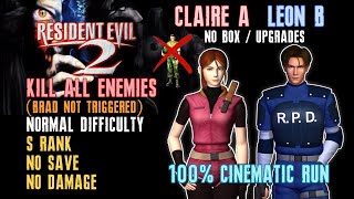 [Resident Evil 2] Kill All Enemies (Brad Not Triggered), Claire A/Leon B, Normal, No Save No Damage