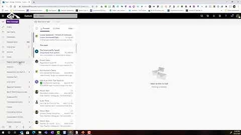 Create a Folder to Organize email in Outlook on the Web