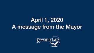 COVID-19 Update: April 1, 2020.  A Message from the Mayor