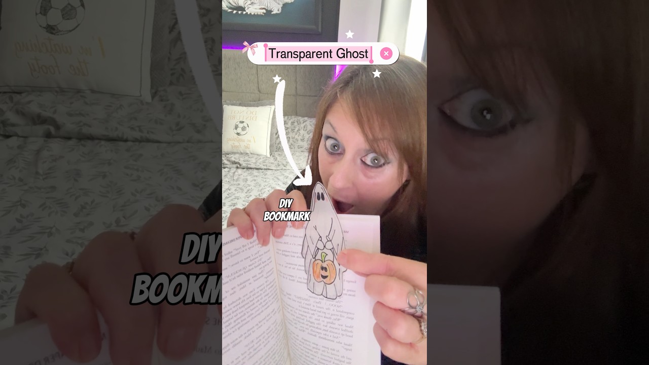Transparent Ghost Bookmark Using Tracing Paper DIY #bookmarks #halloweencrafts