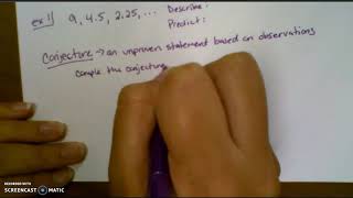 Geometry 1.1 Patterns and Conjectures