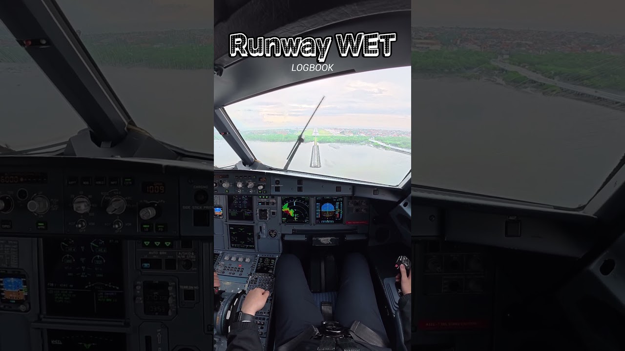 Runway wet #airbus #aviation #pilot
