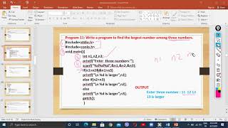 Lecture 15 : if else if : C program to find largest number among three numbers given by user.