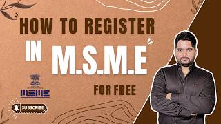 How to Register in MSME Online 2026 | Udyam Registration Step by Step | MSME Registration