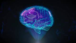 A rotating 3D AI Artificial Intelligence digital brain. Download stock footage