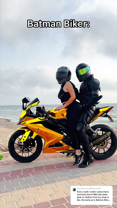 Exclusive with her in bio💃🏼🔥 Batman Biker, part 2☝️☠️My Bat moto armor in bio #moto #auto