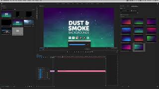 Dust & Smoke Backgrounds Tutorial (After Effects - Premiere Mogrts - 4K MP4)