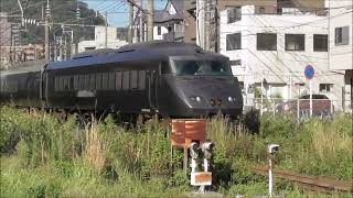 JR九州　787系特急きりしま6号 鹿児島中央駅～宮崎駅6006M すれ違い 817系V1509+V517 国分駅～鹿児島中央駅（6935M） 　和泉屋踏切　　撮影日2023 10 19