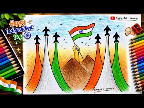 Independence Day Poster Drawing 😍 | 15th August Drawing | Independence Day Drawing -  Independence Day Poster Drawing 😍 | 15th August Drawing | Independence Day Drawing 