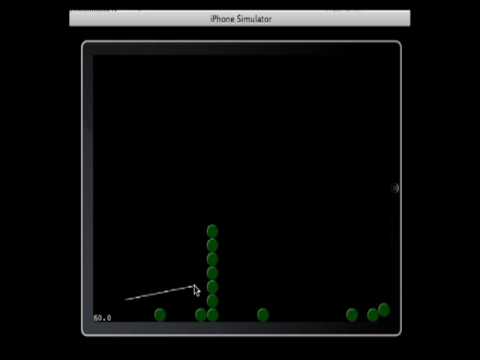 Cocos/Chipmunk Demo - iPad Simulator