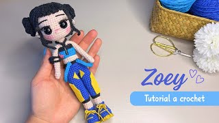 Zoey Huntrix 🩵 | Part 2 | Subtitled | Amigurumi Tutorial | K-pop Demon Hunter | Crochet World