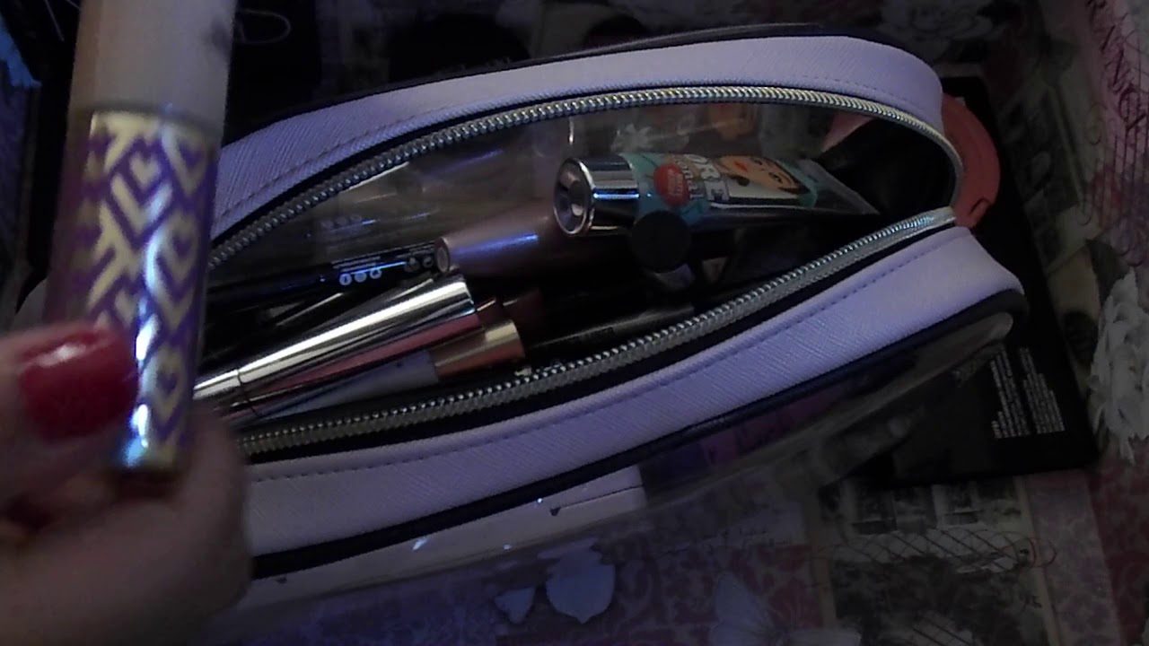 ASMR Plastic Makeup Bag Rummage/Tapping- No Talking - YouTube