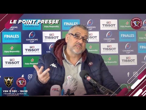 Aperçu de la vidéo « Le point presse à 24h de Northampton - UBB »