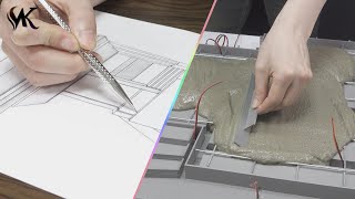 How To Build a Amazing House(model) #1. - sketch and groundwork.