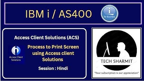 IBMi (AS400) - Print screen in access client ACS | access client solutions | ibm i access client sol