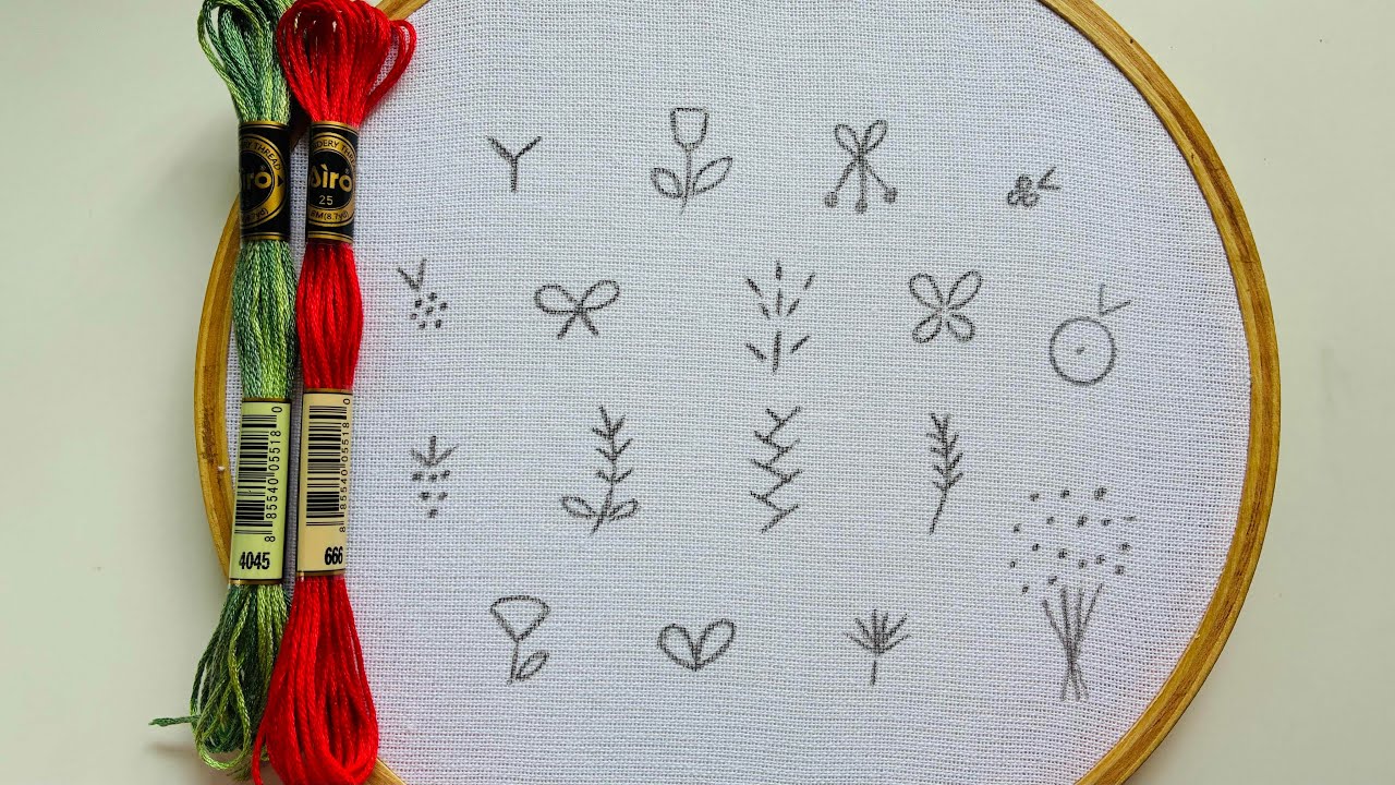 17 VERY VERY EASY 5 MINUTES HAND EMBROIDERY DESIGNS FOR BEGINNERS - YouTube