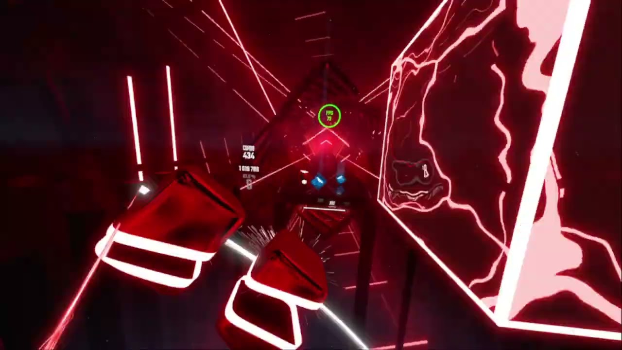 through the fire and the flames beat saber