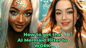 How to get AI Mermaid Filter on Tiktok to work 👀🤔 #mermaid #tiktok #howto #ai #AImermaidfilter