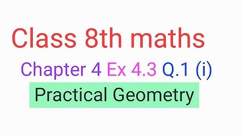 Class 8th maths | Chapter 4 | practical geometry Ex 4.3 Q.1 (i) Quadrilateral MORE