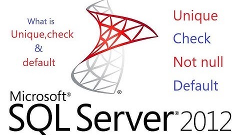 6.What is unique,default,not null in database || Sql server 2012 Urdu/Hindi ||