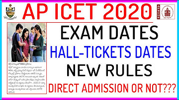 Ap Icet 2020 Latest Updates||Exam Dates||Hall Tickets Dates||New Rules||Full Details.
