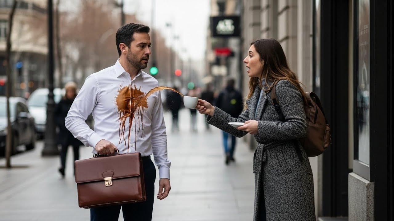 Joven torpe tira café a Padre Soltero rumbo a la entrevista… Él pierde el trabajo y gana un amor