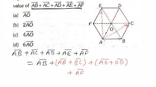 Vector: Figure shows ABCDEF as a regular hexagon. What is the value of AB  + AC + AD + AE + AF