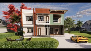Duplex House Model using Revit 2024 and Enscape, (Civil/ Architecture engineering)