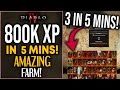 Diablo 4: 800,000 XP EVERY 5 MINS FARM - BEST SACRED LEGENDARY AND XP FARM