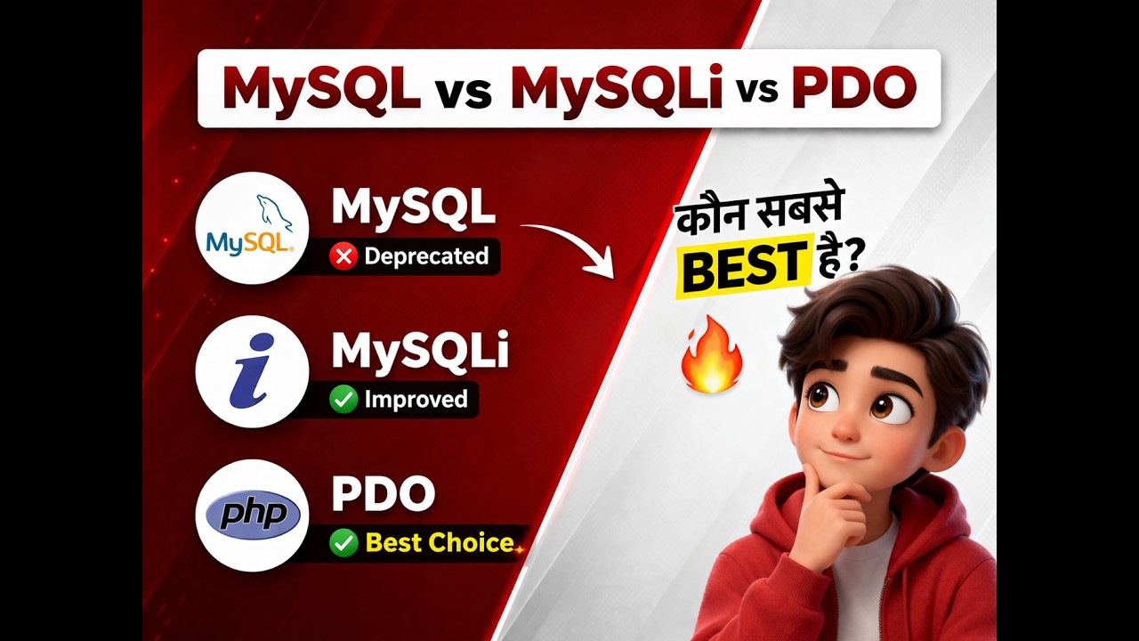 MYSQL vs MYSQLI vs PDO | @phpechos - YouTube