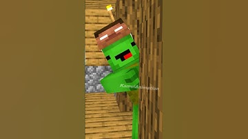 Thumbnail of Mikey threatens JJ - MAIZEN Minecraft Animation #shorts