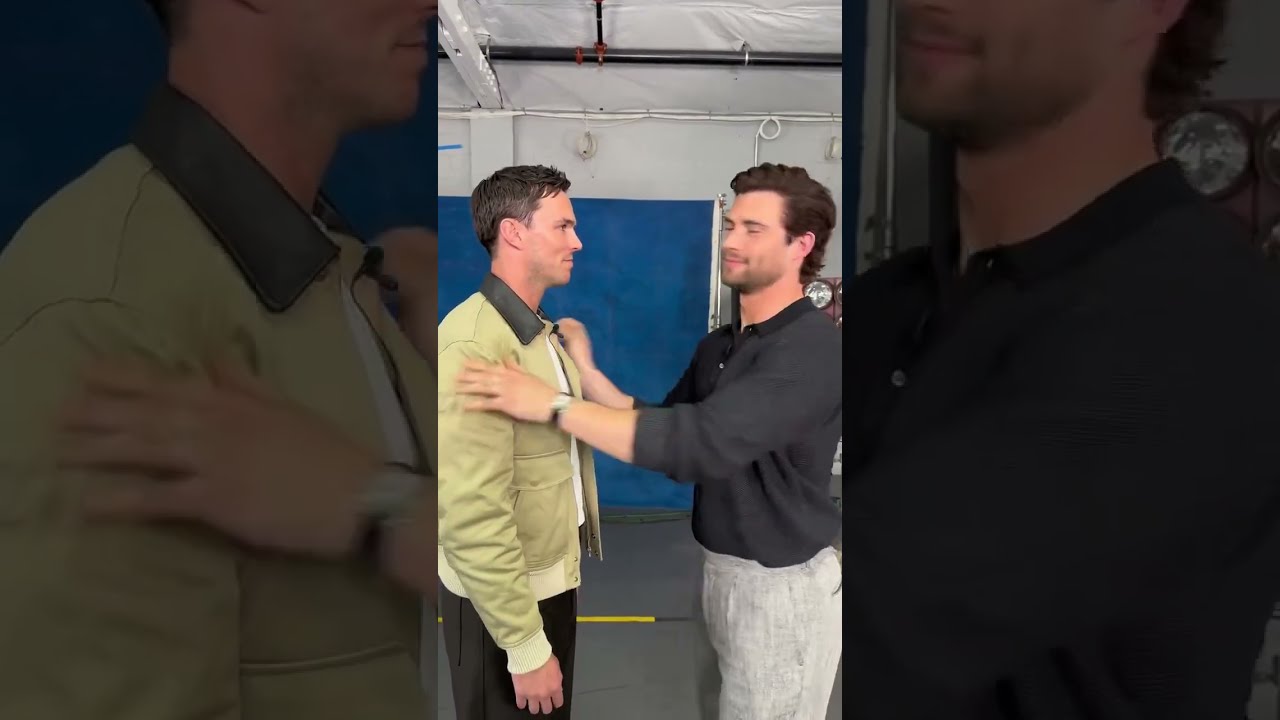 David Corenswet And Nicholas Hoult Do A Trust Fall
