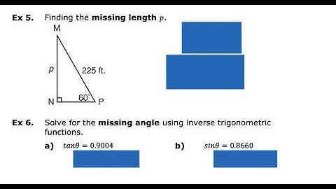 MAP4C - 1.1 - Trigonometric Ratios in Right Triangles - VIDEO