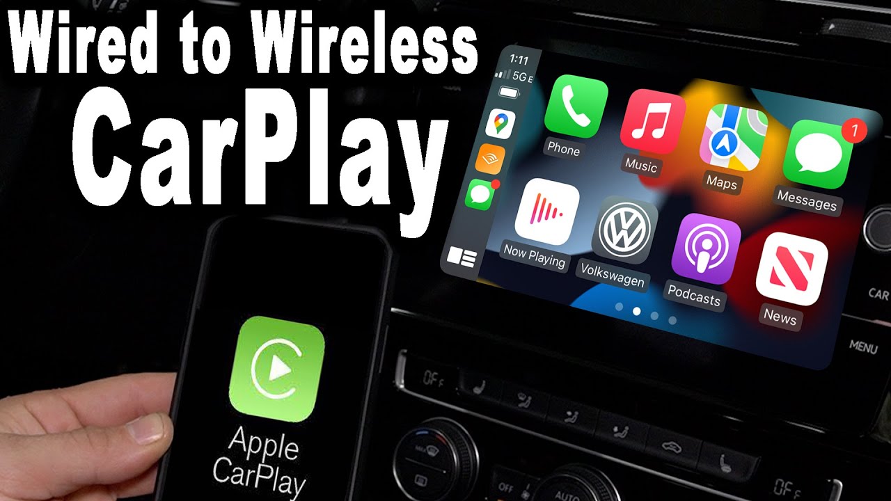 CPCGER Wireless Carplay Adapter Apple Carplay Wireless Adapter Convert  Wired to Wireless CarPlay Dongle for Wireless Control Plug & Play Fit for  Cars