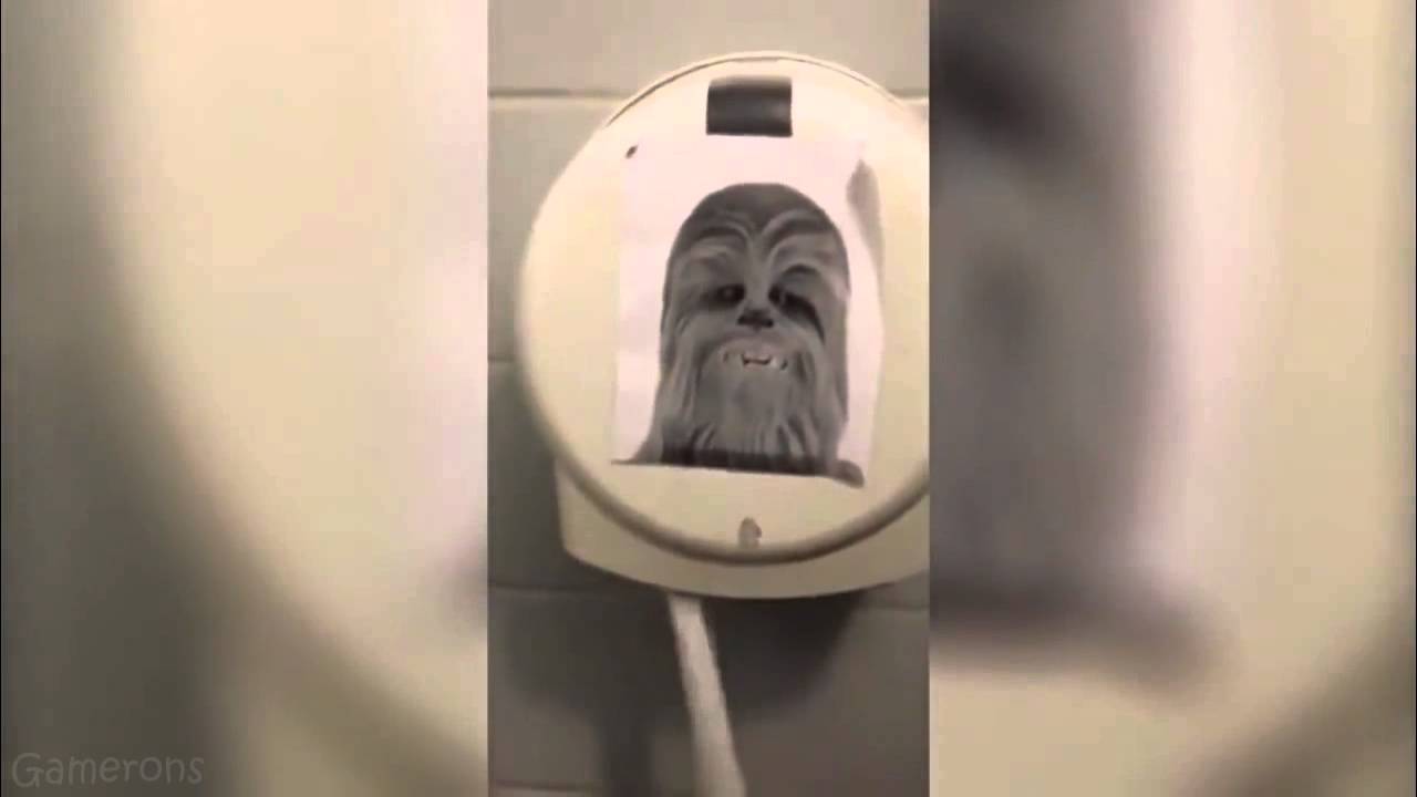 Чубака гудит в туалете когда берешь туалетную бумагу - YouTube