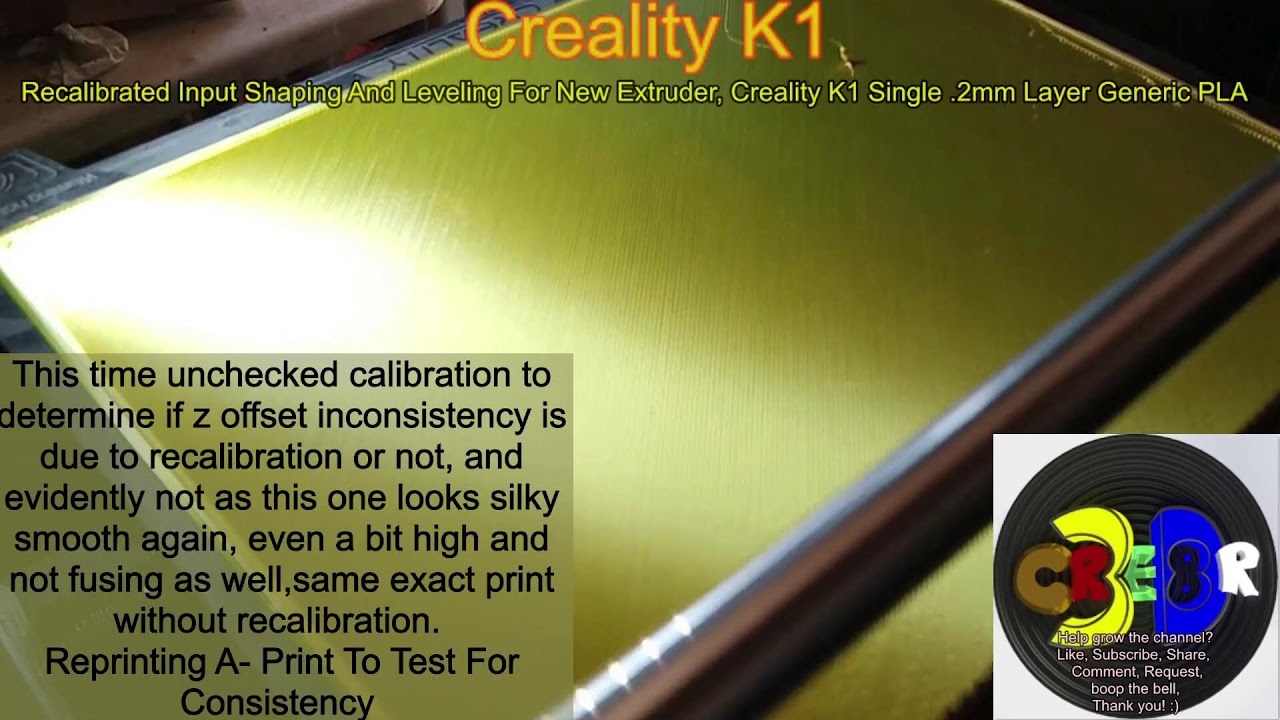 Consistency Test Reprint! Recalibrated Input Shaping Repeat Full Bed 1